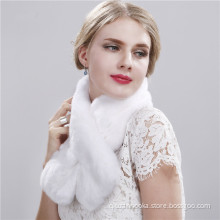 Rabbit Fur Scarfs for women real Rex floral Scarves fluffy Winter girls Warm Soft knitting Shawls